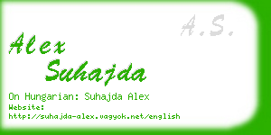 alex suhajda business card